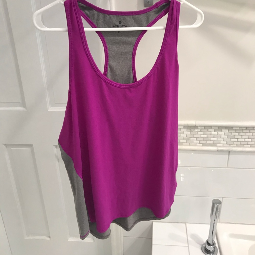 EUC Athleta XL Tank Top Purple and Gray